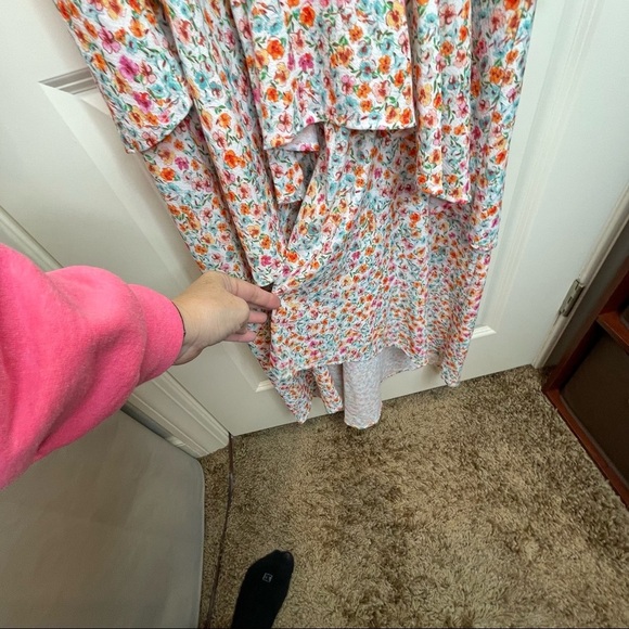 NEW FOURTEENTH PLACE Floral Tiered High-Low Maxi Dress XS - Picture 6 of 17